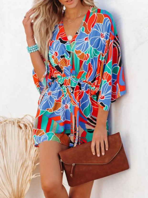 Oversized Tied Back Printed Romper www.nizzadesign.com