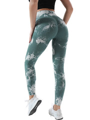 Tie-Dye High Waist Active Leggings www.nizzadesign.com