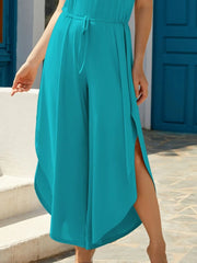 Wide Strap Wide Leg Jumpsuit www.nizzadesign.com