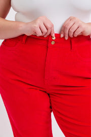 Judy Blue Plus Size High Waist Corduroy Trouser Wide www.nizzadesign.com