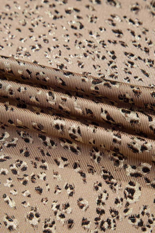 Parchment Shimmer Leopard Print Dolman Sleeve T Shirt www.nizzadesign.com