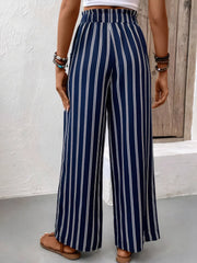 Striped Wide Leg Pants www.nizzadesign.com