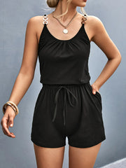 Scoop Neck Romper with Pockets www.nizzadesign.com