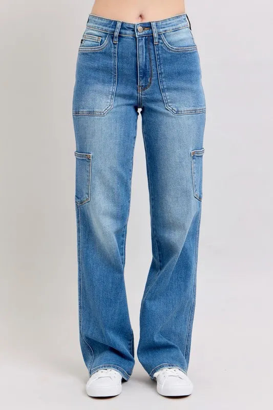 Judy Blue Full Size High Waist 90's Straight Jeans Plus Size MD www.nizzadesign.com