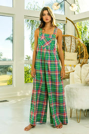 BiBi Multi Color Check Plaid Overall www.nizzadesign.com