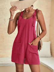 Full Size Scoop Neck Romper with Pockets www.nizzadesign.com