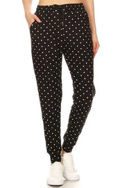 Leggings Depot Full Size Buttery Soft Polka Dot Joggers with Drawstring Plus Size MULTI www.nizzadesign.com