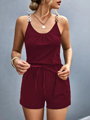 Scoop Neck Romper with Pockets www.nizzadesign.com