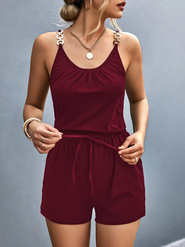 Scoop Neck Romper with Pockets www.nizzadesign.com