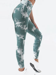 Tie-Dye High Waist Active Leggings www.nizzadesign.com