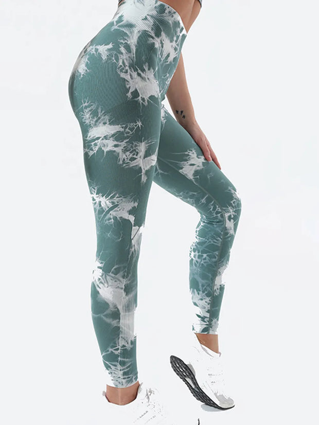 Tie-Dye High Waist Active Leggings www.nizzadesign.com