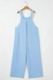 Checkered Pocketed Wide Leg Overalls www.nizzadesign.com