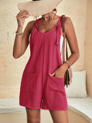 Full Size Scoop Neck Romper with Pockets www.nizzadesign.com