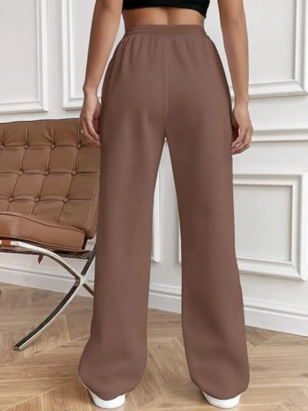 Drawstring Wide Leg Pants with Pockets www.nizzadesign.com