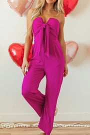 Tied Tube Wide Leg Jumpsuit www.nizzadesign.com