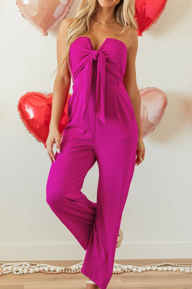 Tied Tube Wide Leg Jumpsuit www.nizzadesign.com