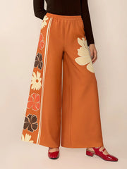 Printed Elastic Waist Wide Leg Pants www.nizzadesign.com