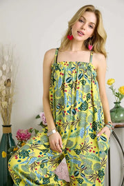 ADORA Elastic Detail Tropical Jumpsuit www.nizzadesign.com