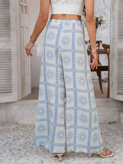 Devine Drawstring Printed Wide Leg Pants www.nizzadesign.com