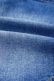 Wrapped Crossed Waist Denim Mini Skirt www.nizzadesign.com