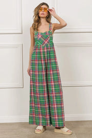 BiBi Multi Color Check Plaid Overall www.nizzadesign.com