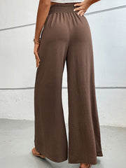 Perfee Wide Waistband Relax Fit Long Pants www.nizzadesign.com