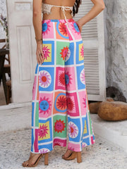 Devine Drawstring Printed Wide Leg Pants www.nizzadesign.com
