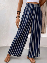 Striped Wide Leg Pants www.nizzadesign.com