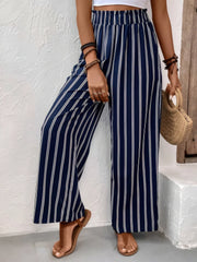 Striped Wide Leg Pants www.nizzadesign.com