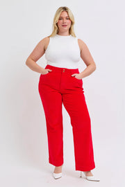 Judy Blue Plus Size High Waist Corduroy Trouser Wide www.nizzadesign.com