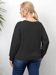 Plus Size Twisted Drop Shoulder T-Shirt www.nizzadesign.com