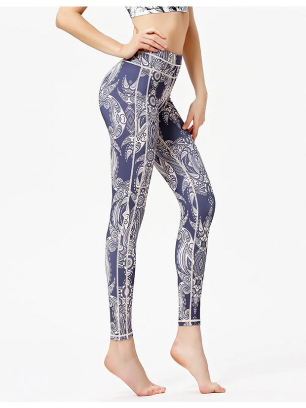 Printed Active High Waist Leggings www.nizzadesign.com