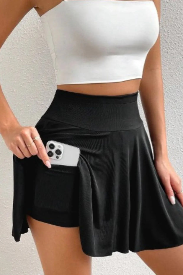 Pocketed High Waist Skort www.nizzadesign.com