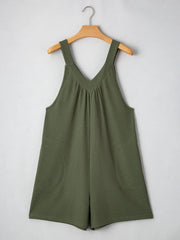 V-Neck Wide Strap Romper www.nizzadesign.com