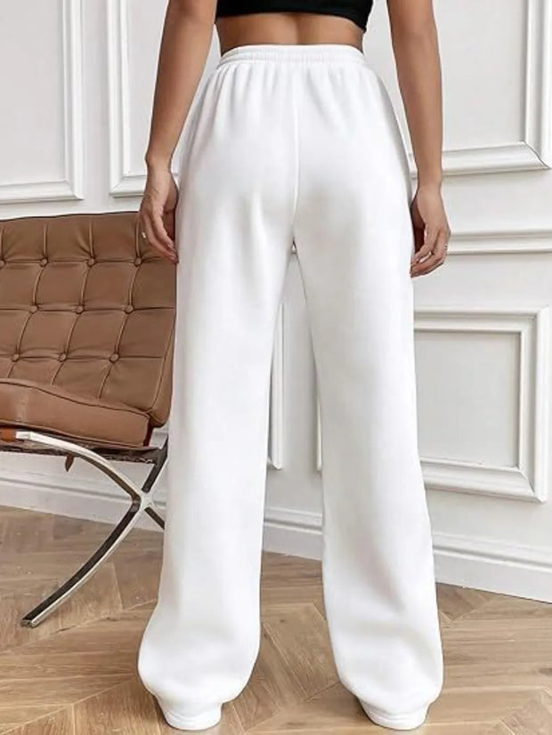 Drawstring Wide Leg Pants with Pockets www.nizzadesign.com