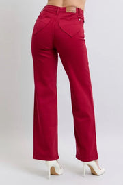 Judy Blue Full Size High Waist Heart Shaped Back Pockets 90's Straight Jeans Plus Size www.nizzadesign.com