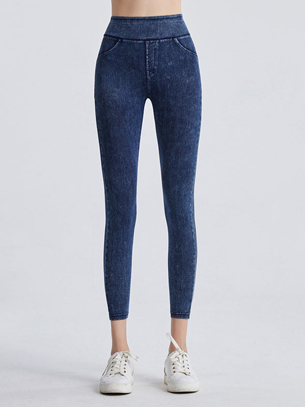 Wide Waistband Sports Leggings Dark www.nizzadesign.com