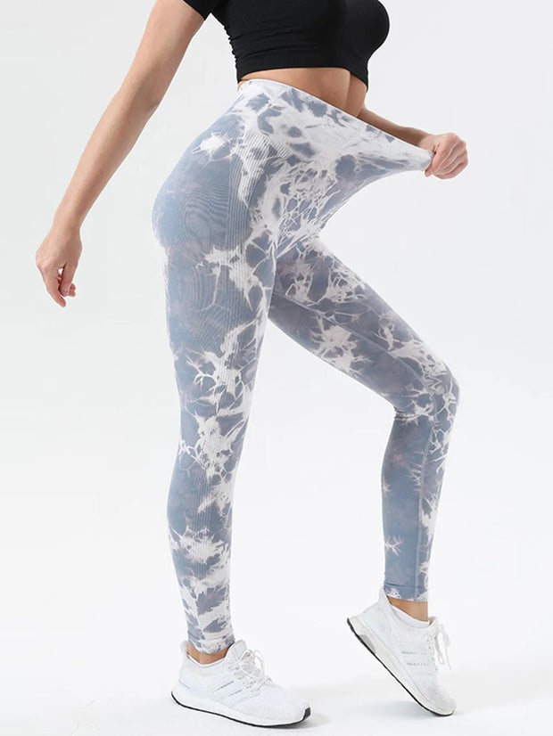 Tie-Dye High Waist Active Leggings Multicolor www.nizzadesign.com