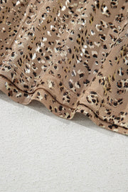 Parchment Shimmer Leopard Print Dolman Sleeve T Shirt www.nizzadesign.com