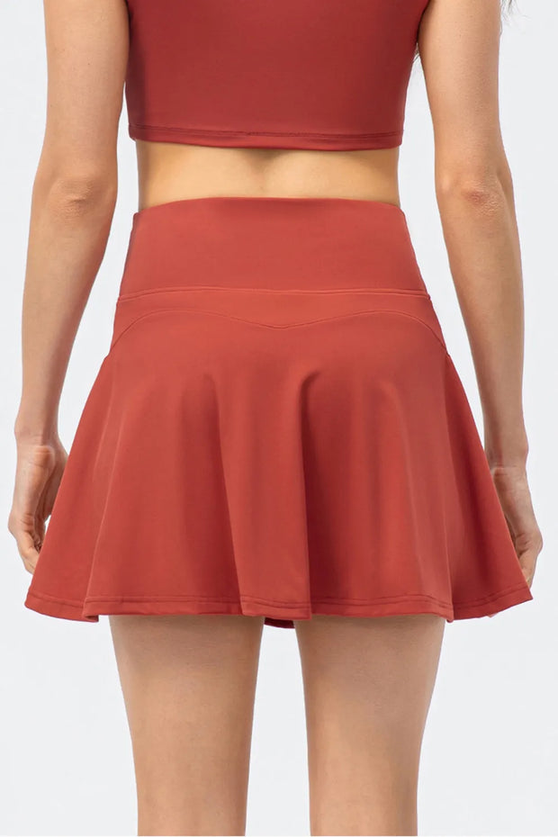 High Waist Wide Waistband Active Skirt www.nizzadesign.com