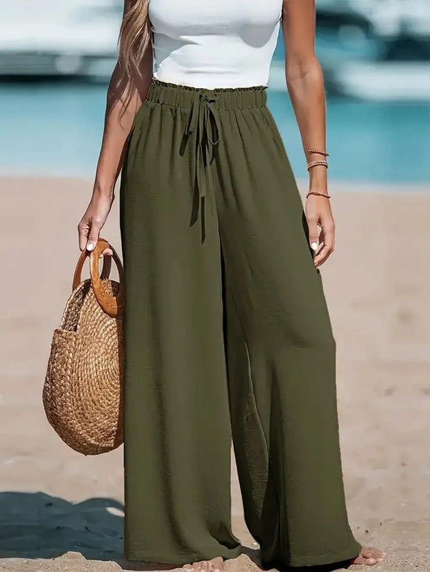 Drawsrting Wide leg Pants Moss www.nizzadesign.com