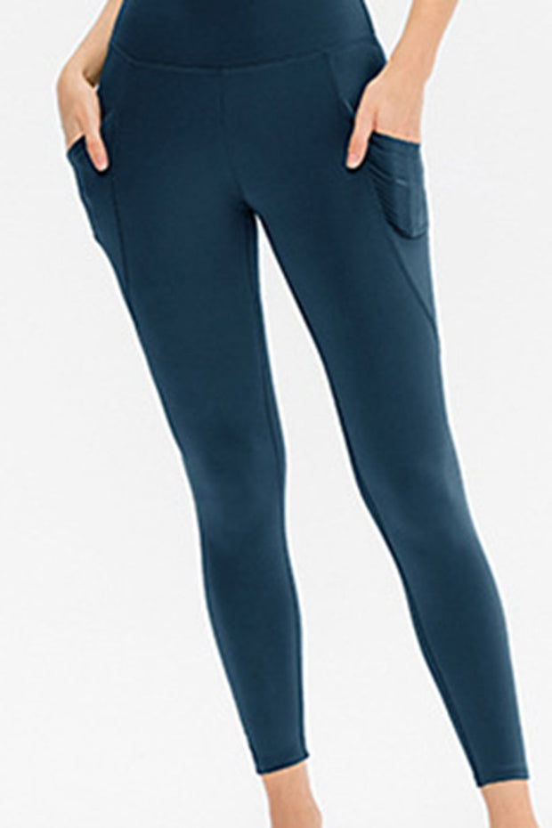 Slim Fit Long Active Leggings with Pockets www.nizzadesign.com