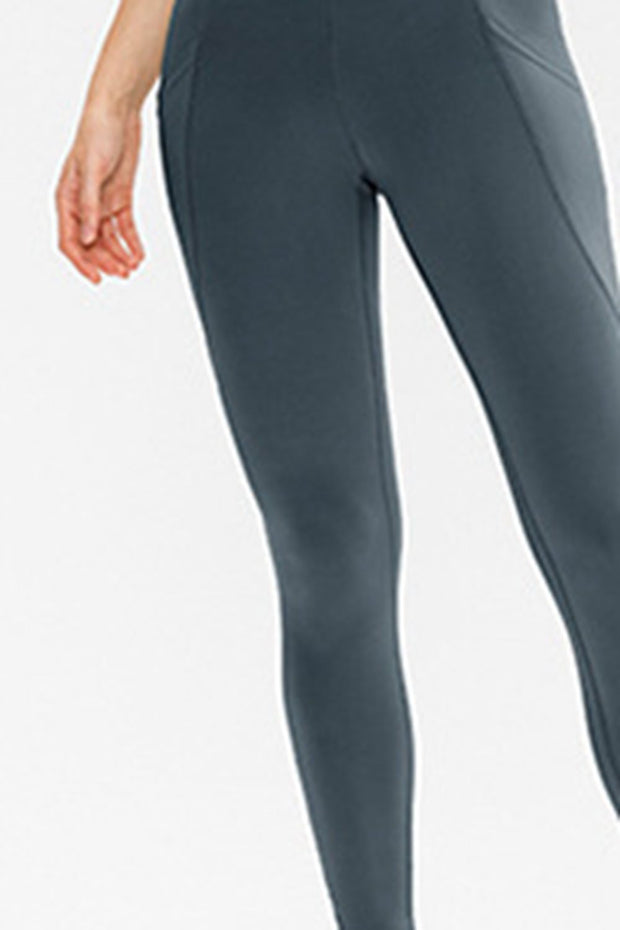 Slim Fit Long Active Leggings with Pockets www.nizzadesign.com