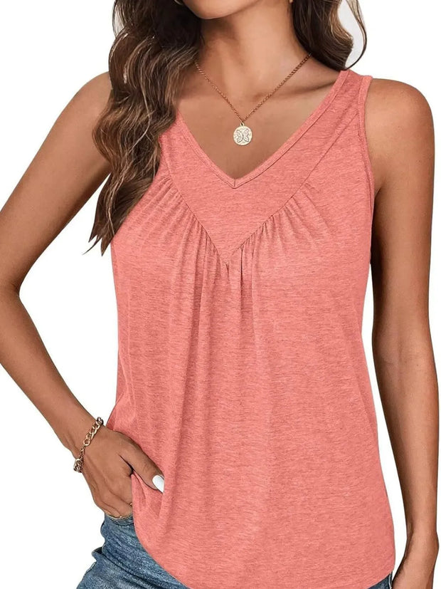 Ruched V-Neck Tank www.nizzadesign.com